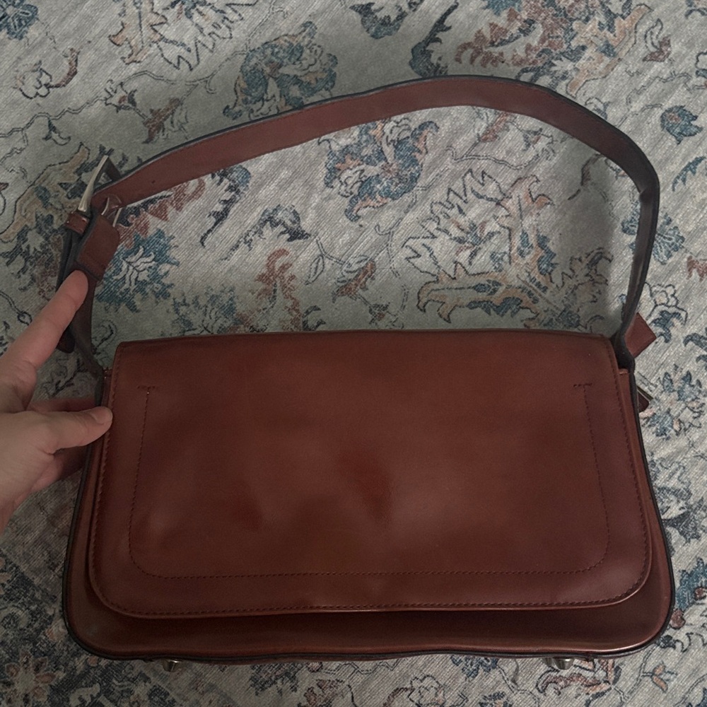 Vintage Brown Leather Handbag